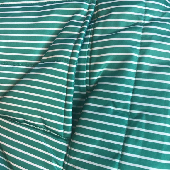 New Green and White Striped Puffer Vest - Picture 9 of 9